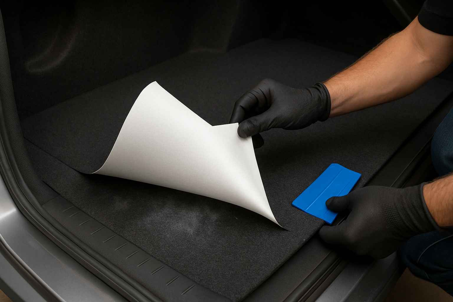 Moqueta para coche adhesiva y autoadhesiva